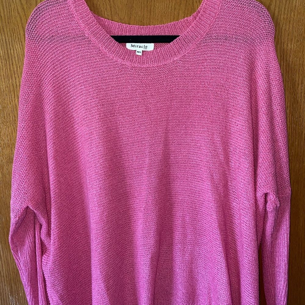 Pink knit sweater